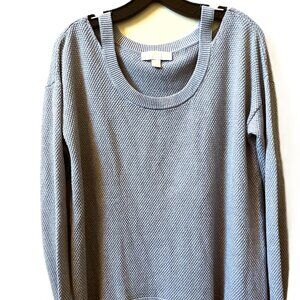 Michael by Michael Kors Metallic Knit Cutout Sweater